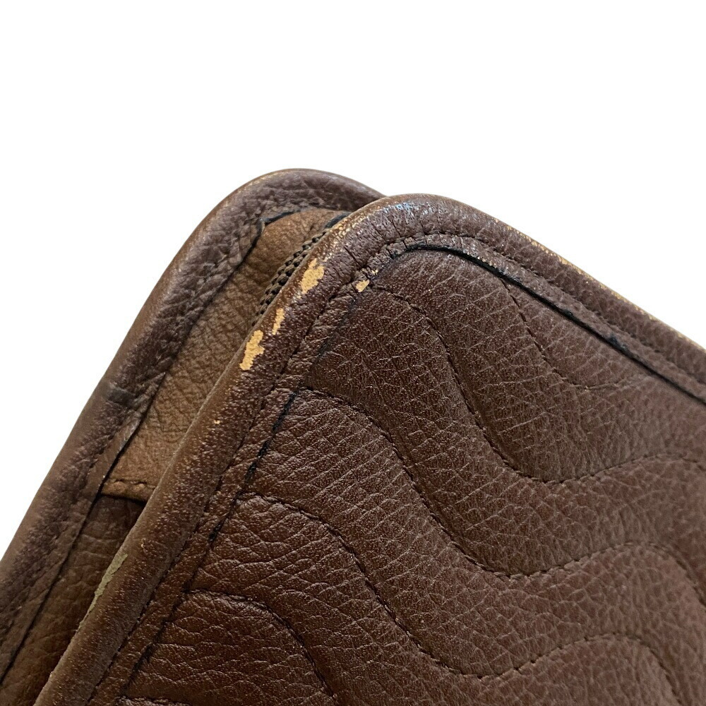 YVES SAINT LAURENT Clutch Shoulder Bag YSL Logo Clutch Handbag Brown - Picture 5 of 10